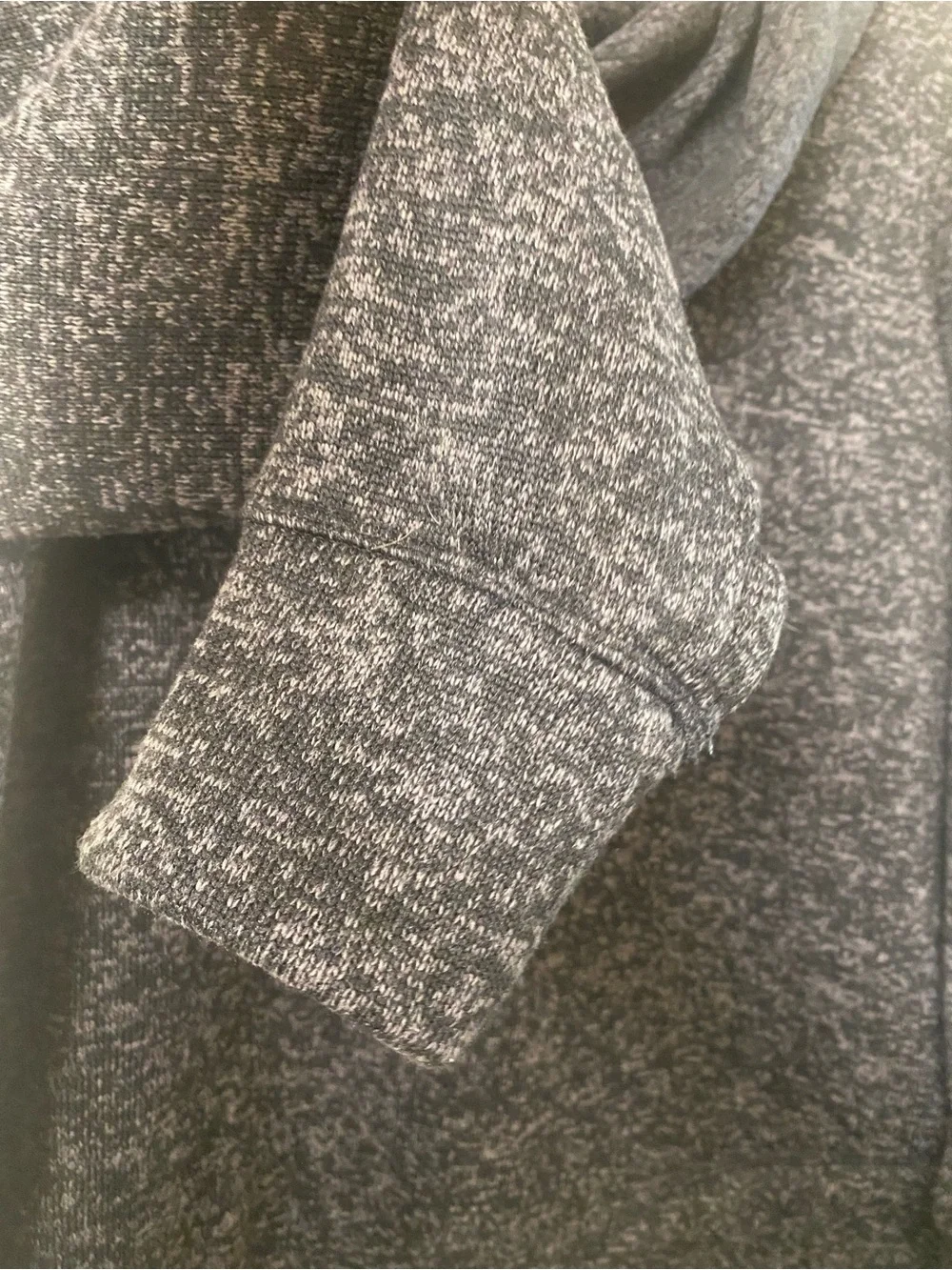 Ideology Charcoal Gray & Black Heather Cowl Neck Fleece Sweater Top Size 1X